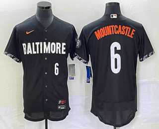 Men%27s Baltimore Orioles #6 Ryan Mountcastle Number Black 2023 City Connect Flex Base Stitched Jersey->baltimore orioles->MLB Jersey